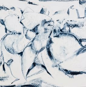 Fine Art Drawings, La mer derrière les rochers, Joel Giraud