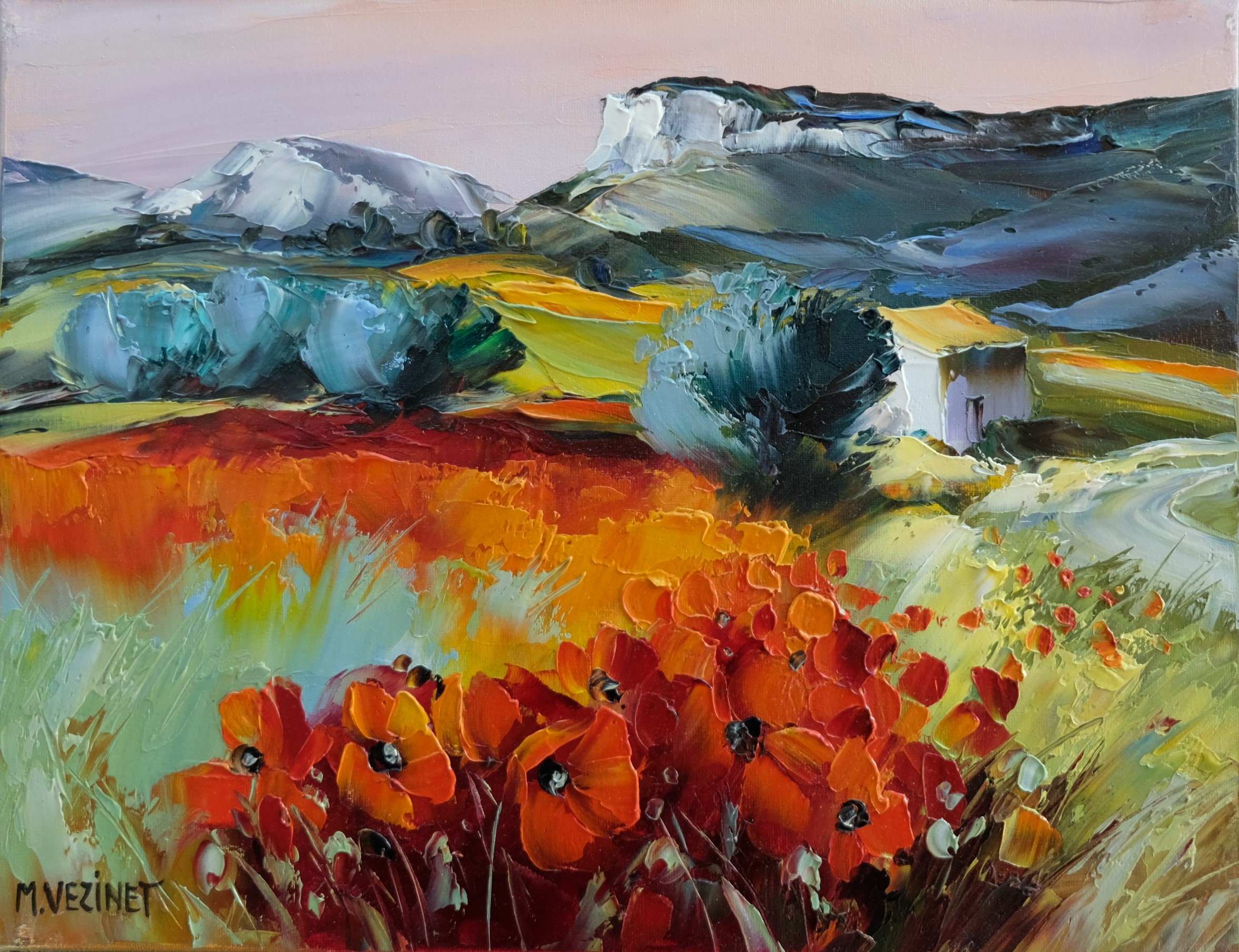 Michel Vezinet, Coquelicots des alpilles Michel Vezinet, Coquelicots des alpilles