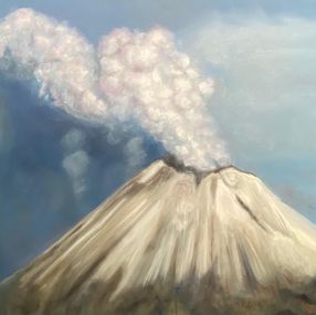 Gemälde, Volcán de humo, Charo Velasco
