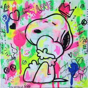 Peinture, Snoopy heart, Alfa'B