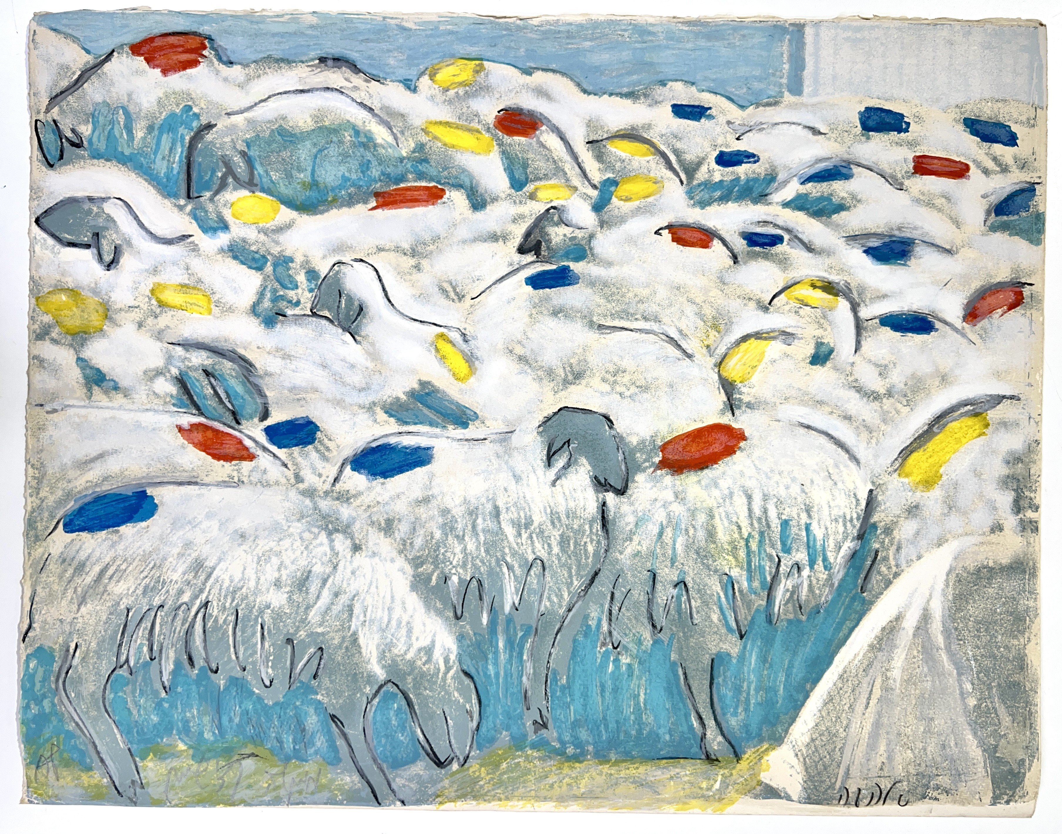 Menashe Kadishman, Sheep Flock (Love) Menashe Kadishman, Sheep Flock (Love)