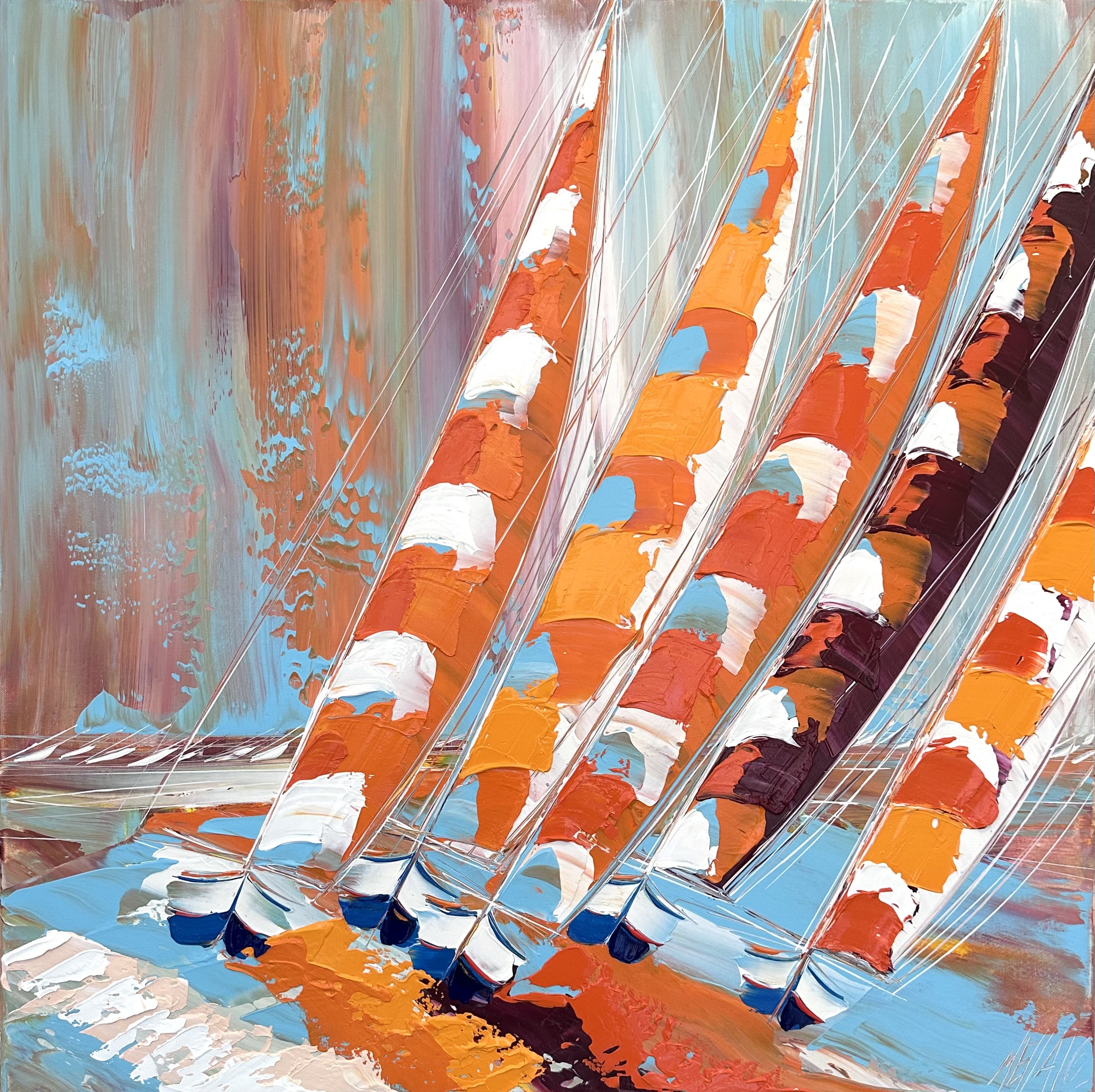 Olivier Messas, Coucher de soleil sur les voiles... (Esprit voile) Olivier Messas, Coucher de soleil sur les voiles... (Esprit voile)
