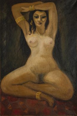 Painting, Nude Woman, Edgar Stoebel