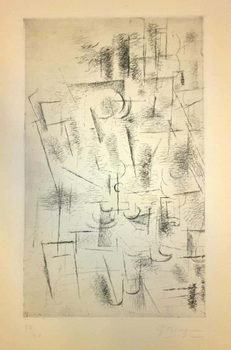 Georges Braque, Composition (Nature Morte aux Verres V11) Georges Braque, Composition (Nature Morte aux Verres V11)