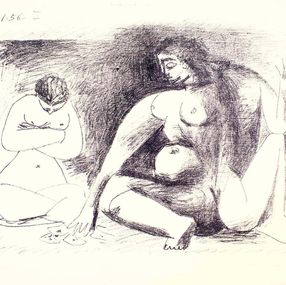 Print, Deux femmes accroupies, Pablo Picasso