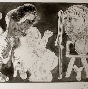 Print, Le Modèle et son Peintre, Pablo Picasso