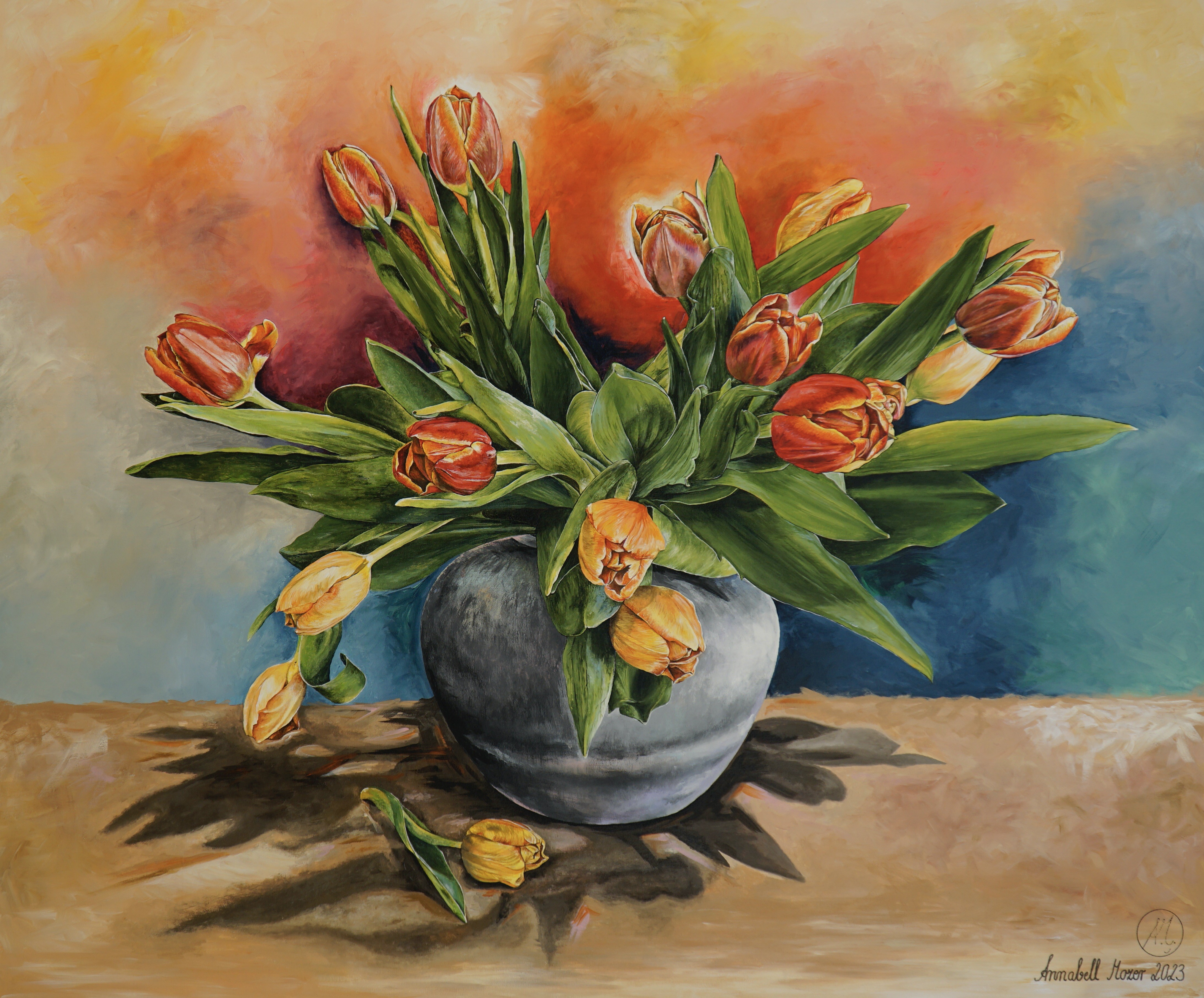 Annabell Mozer, Tulips in vase Annabell Mozer, Tulips in vase