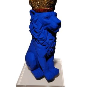 Sculpture, Lion bleu, Cha