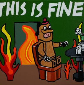 Painting, This Is Fine, Megan Chung