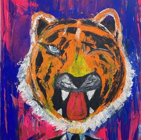 Painting, Vive les fleurs et les tigres, Seb Paul Michel