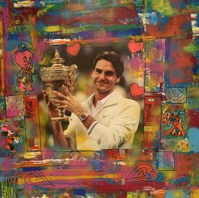 Peinture, Roger Federer, Angelo Garbo