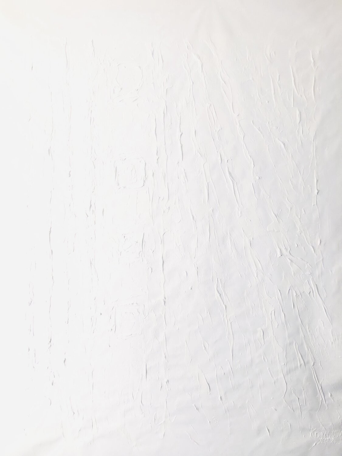 Nataliia Krykun, 3D White abstract landscape, modern large painting Nataliia Krykun, 3D White abstract landscape, modern large painting