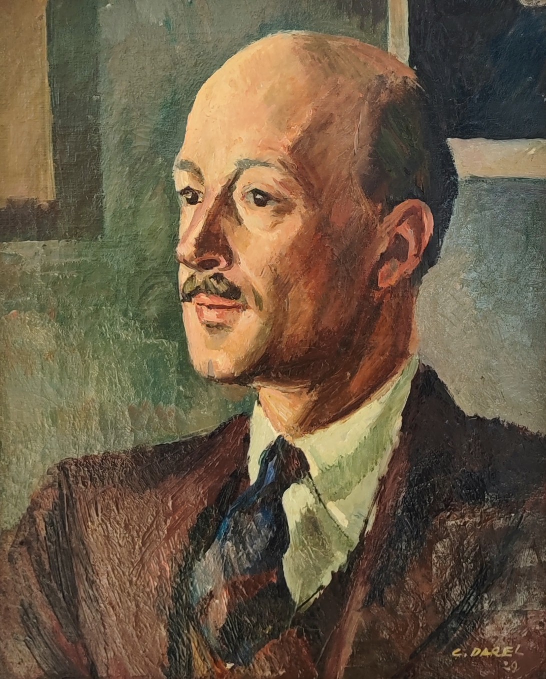 Georges Darel, Portrait d'homme à la moustache Georges Darel, Portrait d'homme à la moustache