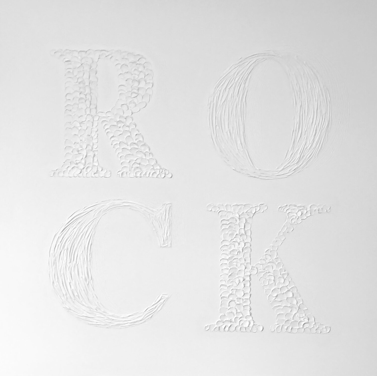 Nataliia Krykun, Rock on white - 3D textured minimalism calm modern music Nataliia Krykun, Rock on white - 3D textured minimalism calm modern music