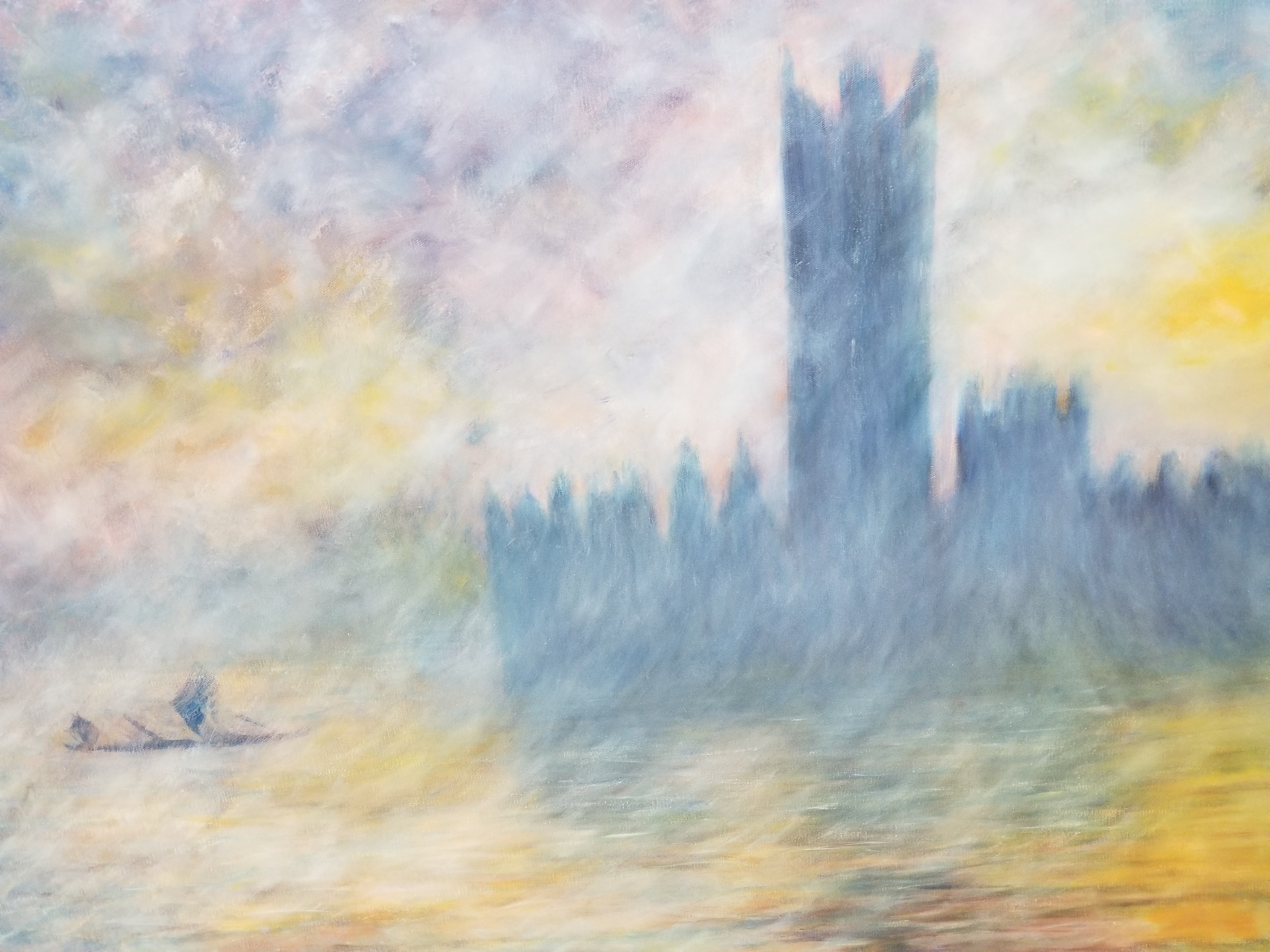 Atom Hovhanesyan, Homage to Claude Monet's - Houses of Parliament series Atom Hovhanesyan, Homage to Claude Monet's - Houses of Parliament series