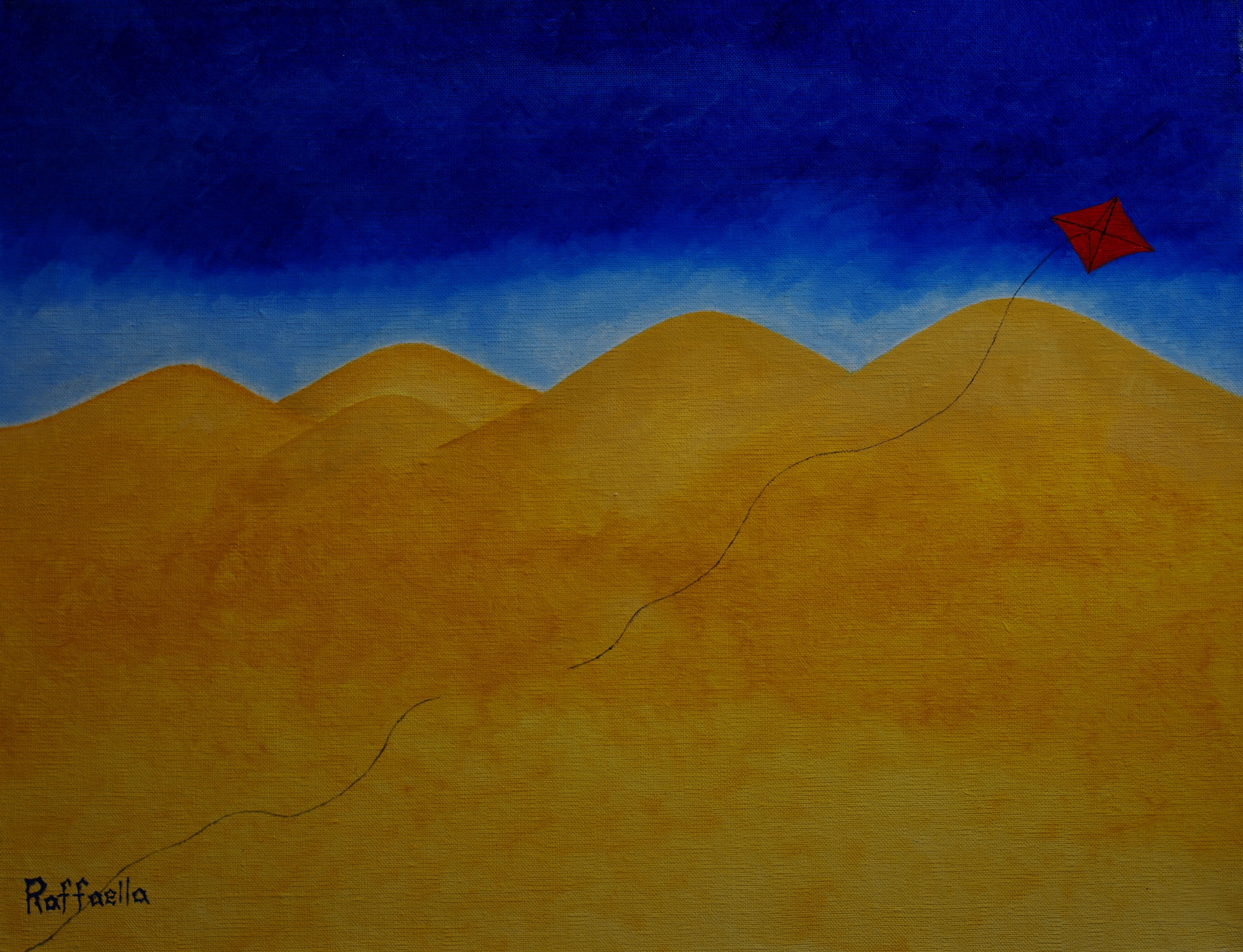Raffaella, Kite in desert Raffaella, Kite in desert