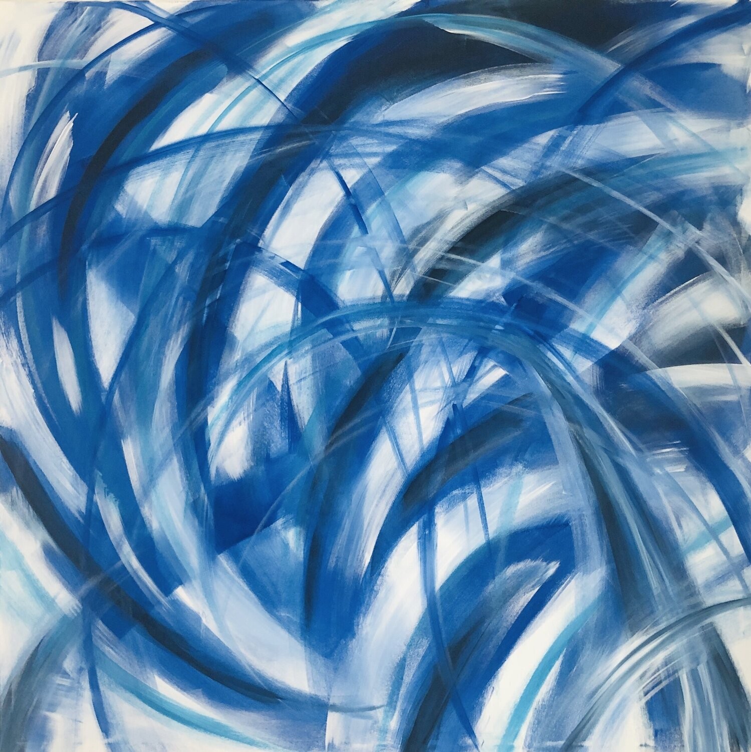 Nataliia Krykun, Blue waves in the ocean - calm navy seascape, water, sky Nataliia Krykun, Blue waves in the ocean - calm navy seascape, water, sky