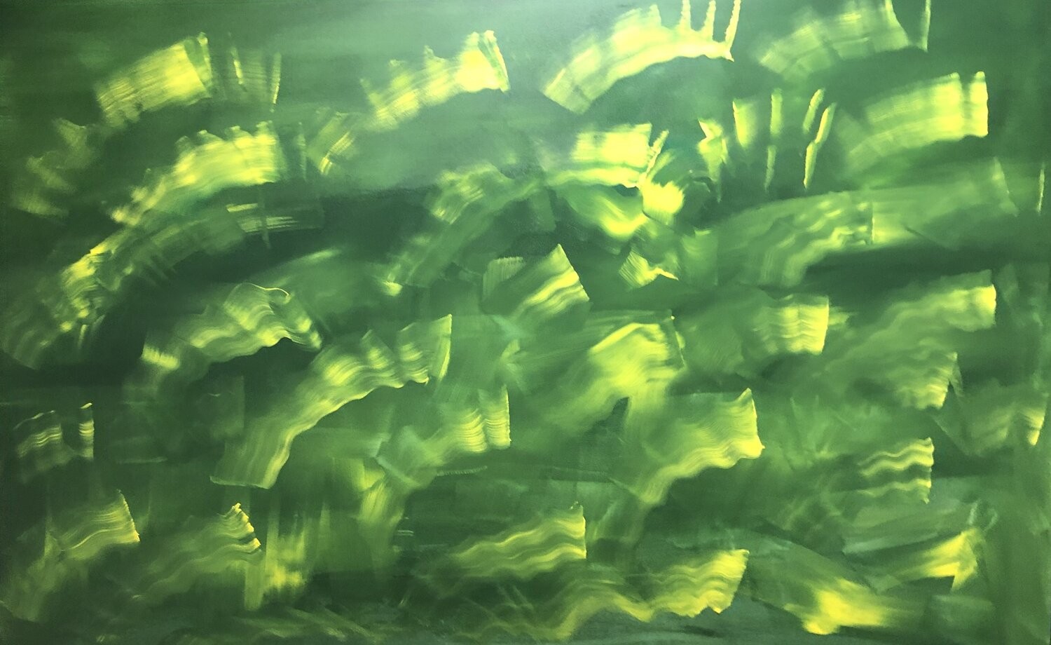 Nataliia Krykun, Song of the Green Forest green, yellow expressive abstract minimalism nature Nataliia Krykun, Song of the Green Forest green, yellow expressive abstract minimalism nature