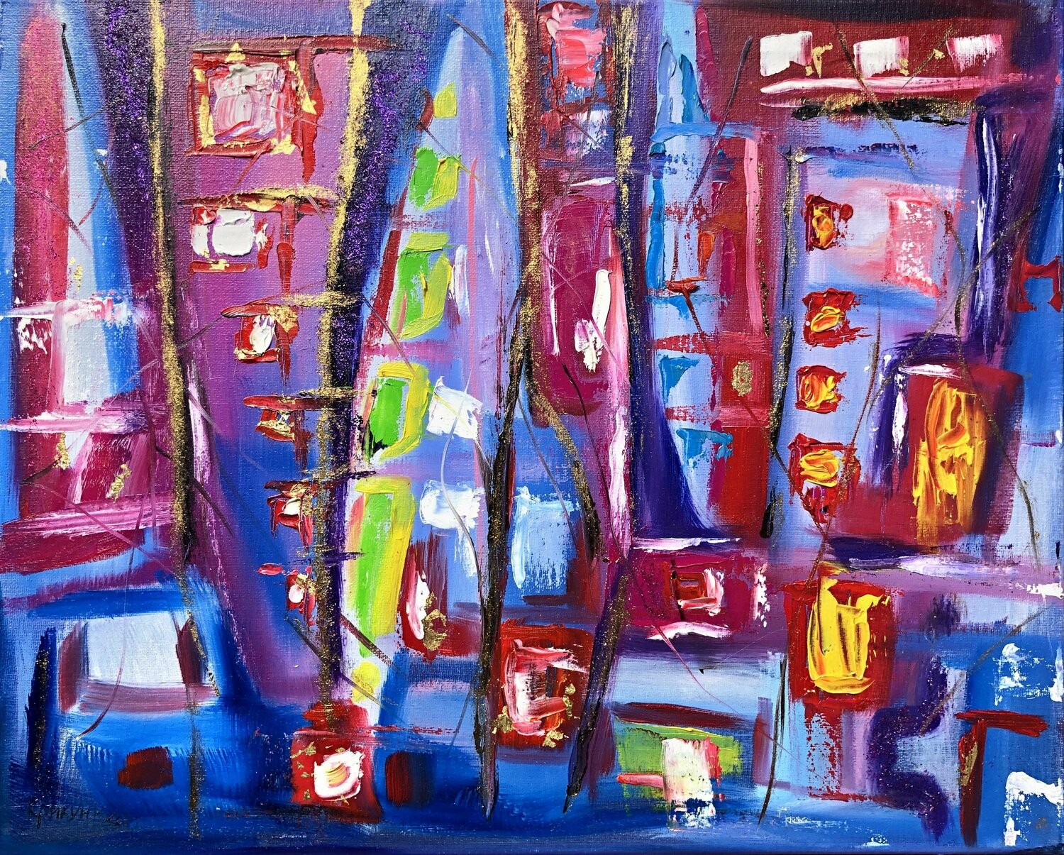 Nataliia Krykun, Blue violet abstraction Nataliia Krykun, Blue violet abstraction