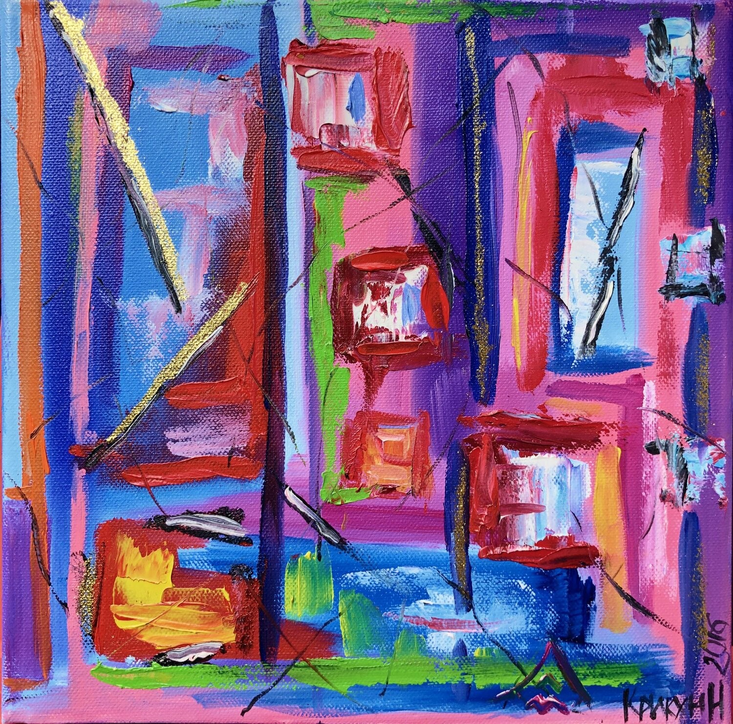 Nataliia Krykun, Blue violet abstraction Nataliia Krykun, Blue violet abstraction
