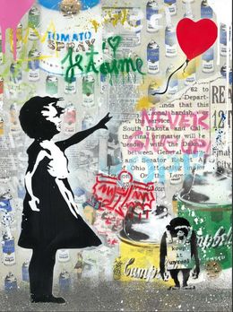 62 2 tableau pop culture déco pop culture tableau graffiti banksy street  art banksy tableau toile banksy : La fille au ballon -  France