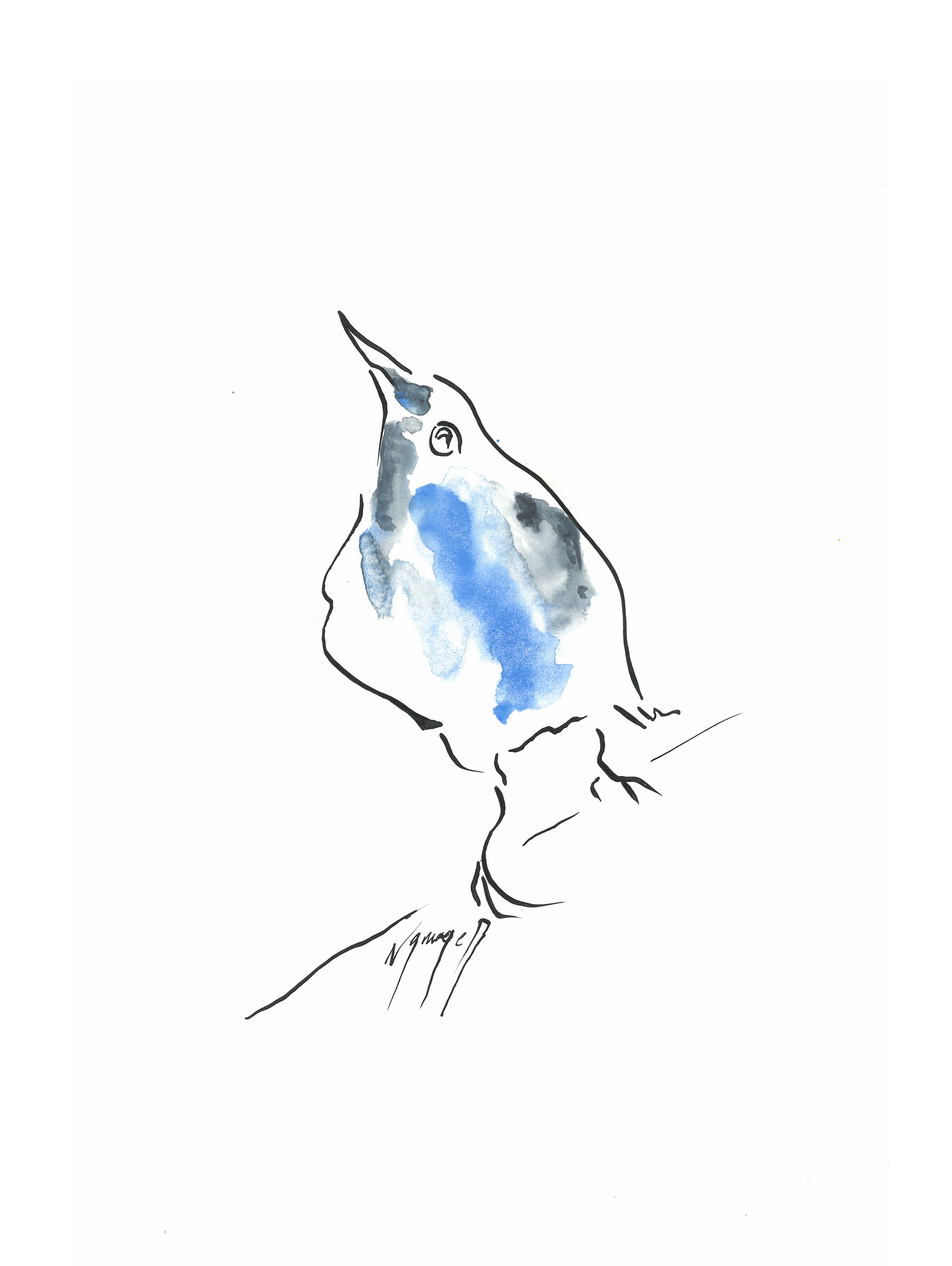 Noël Granger, Le portrait bleu de Pioupiou ! Noël Granger, Le portrait bleu de Pioupiou !