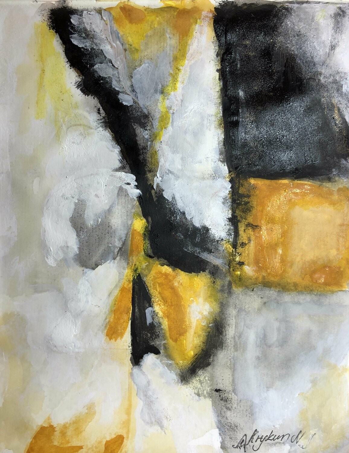 Nataliia Krykun, Yellow black abstraction Nataliia Krykun, Yellow black abstraction