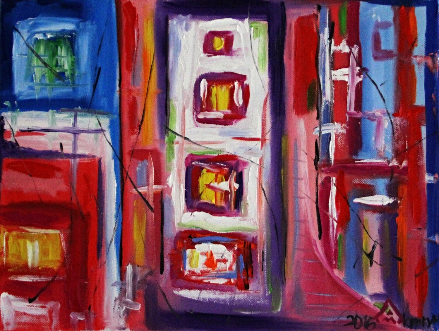 Nataliia Krykun, Blue violet abstraction Nataliia Krykun, Blue violet abstraction