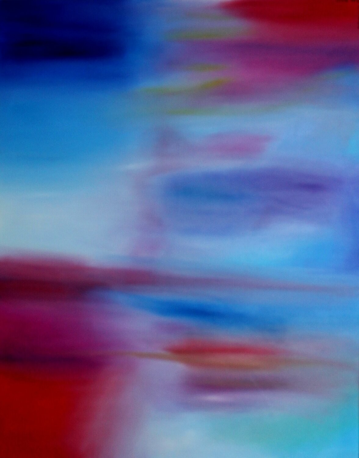 Nataliia Krykun, Blue red pink abstraction Nataliia Krykun, Blue red pink abstraction