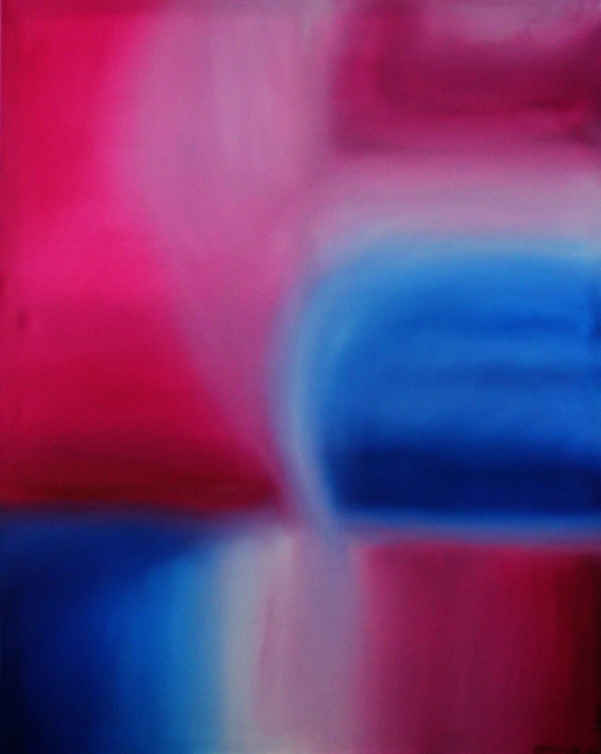 Nataliia Krykun, Blue rosa abstraction, Very peri color abstract original wall art Nataliia Krykun, Blue rosa abstraction, Very peri color abstract original wall art