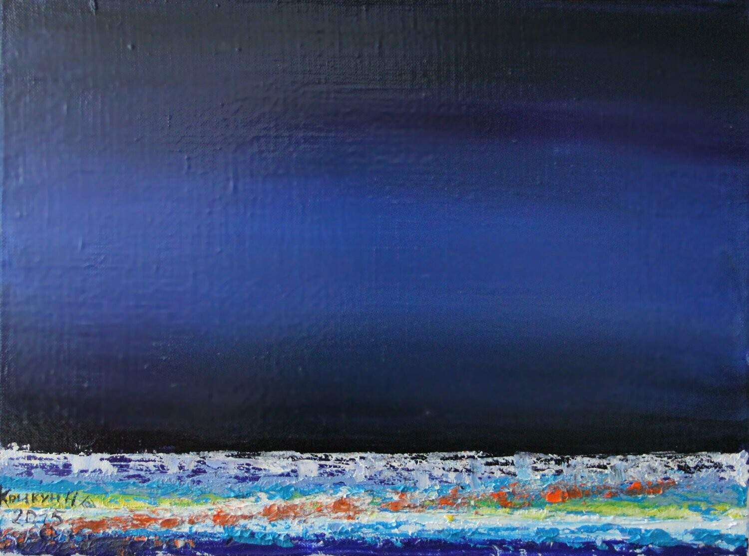 Nataliia Krykun, Dark blue landscape Nataliia Krykun, Dark blue landscape