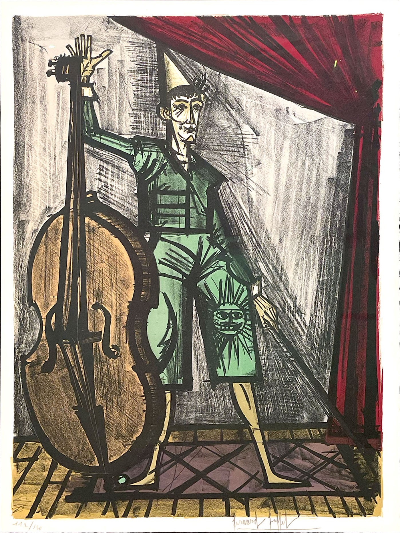 Bernard Buffet, Clown Violoncelliste Bernard Buffet, Clown Violoncelliste