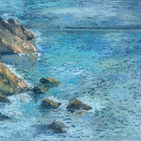 Pintura, Seascape Landscape, Sea Painting - Monet Cliff, Dasha Pogodina