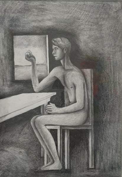 Justin Liam O'Brien, Seated Nude and Landscape Justin Liam O'Brien, Seated Nude and Landscape