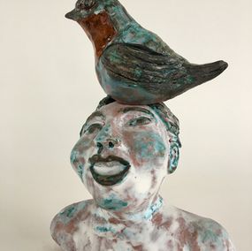 Skulpturen, I have a robin on my head, Catherine Clare