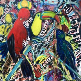 Painting, Pecking order, Catherine Clare