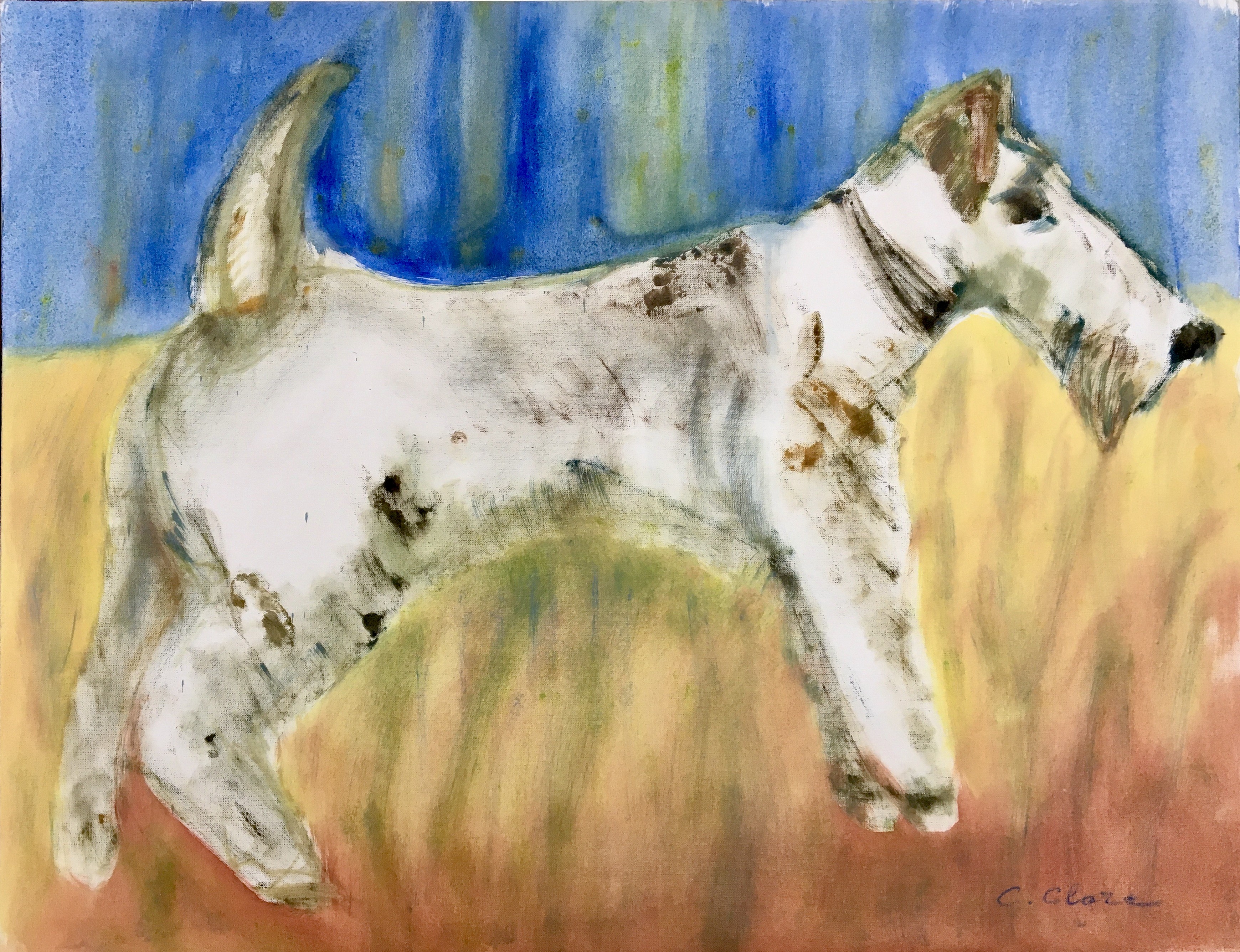 Catherine Clare, Franklin fox terrier Catherine Clare, Franklin fox terrier
