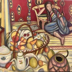 Peinture, Odalisque Hommage à Matisse, Catherine Clare