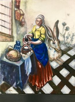 Gemälde, La laitière revisitée, Catherine Clare