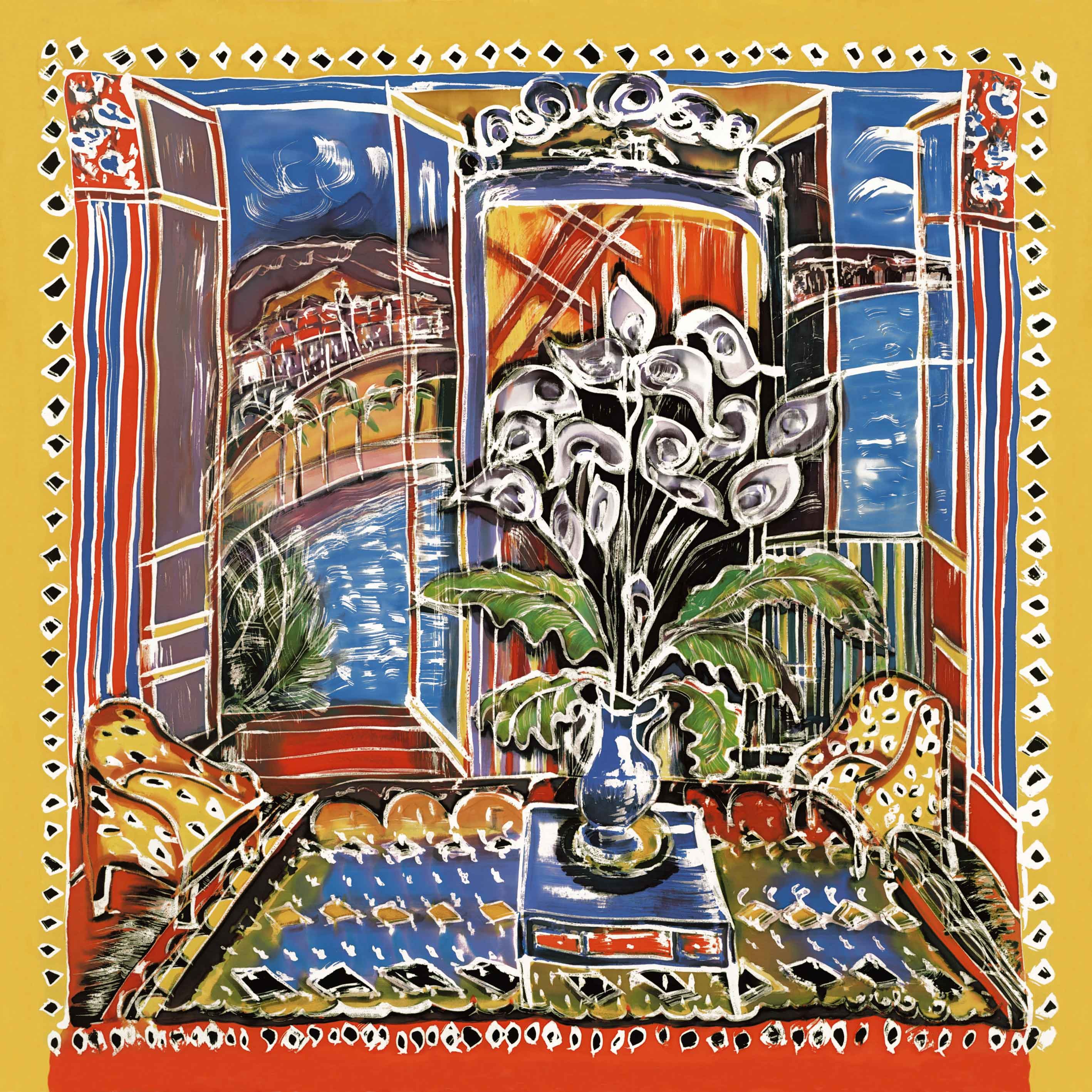 Catherine Clare, Interior with arums, inspired by Duffy. Catherine Clare, Interior with arums, inspired by Duffy.