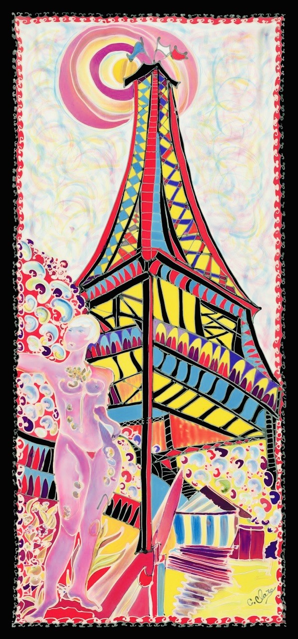 Catherine Clare, Party at the Eiffel Tower, inspired by Delaunay Catherine Clare, Party at the Eiffel Tower, inspired by Delaunay