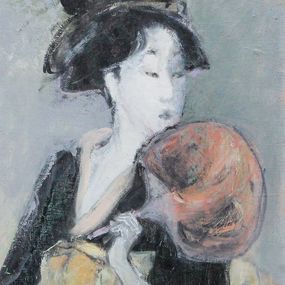 Painting, Geisha, Dominique Andrier