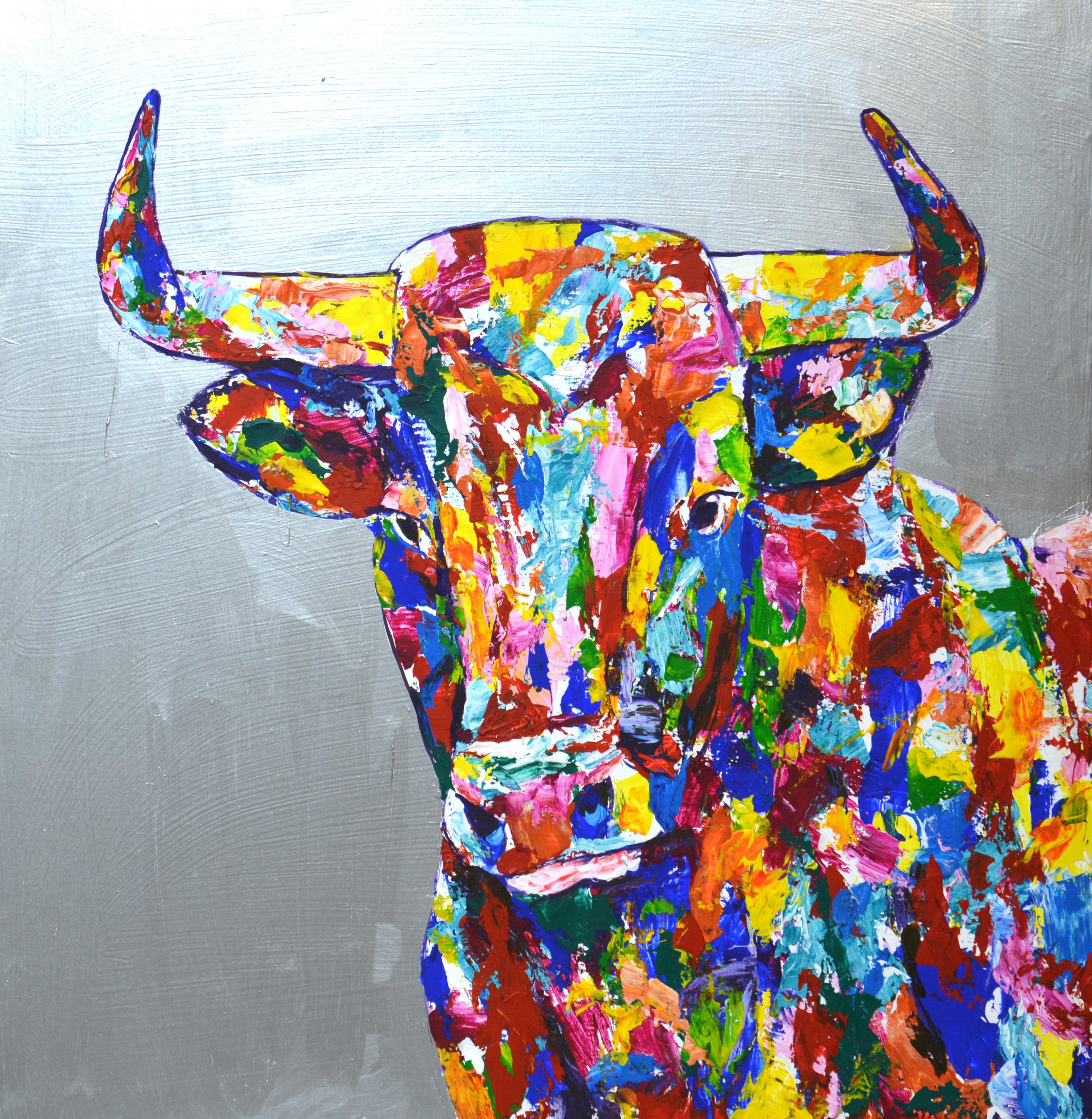Iryna Kastsova, Bull on silver. Iryna Kastsova, Bull on silver.