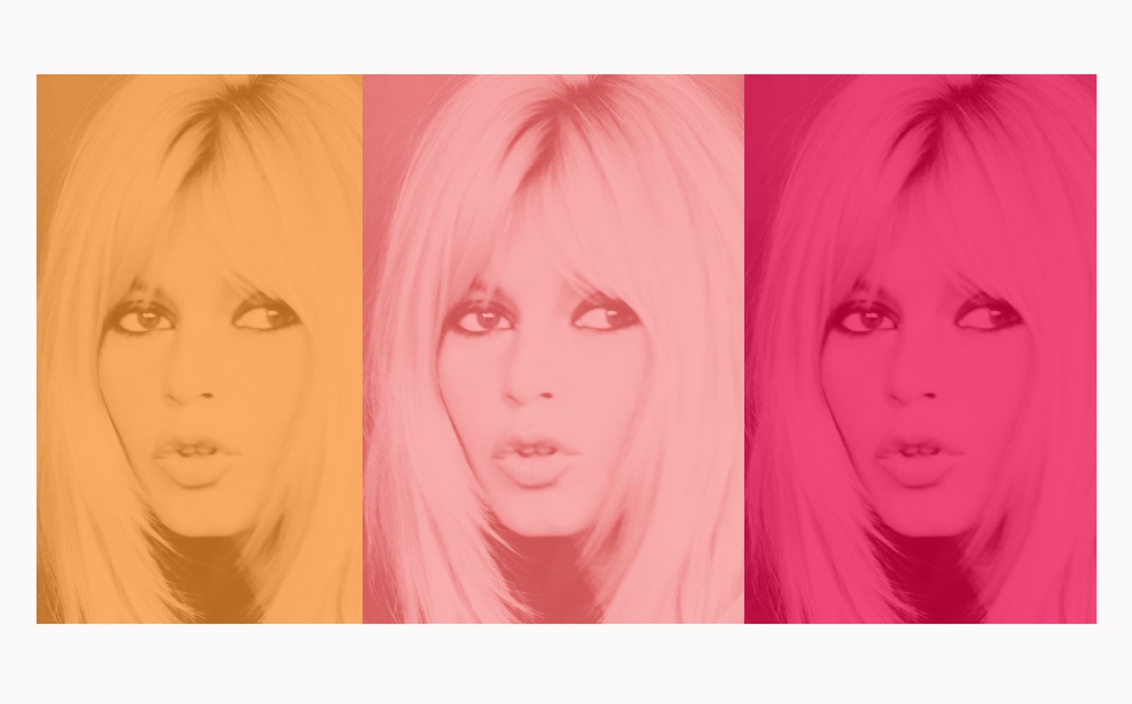 Batik, Pink Bardot Triptych Batik, Pink Bardot Triptych