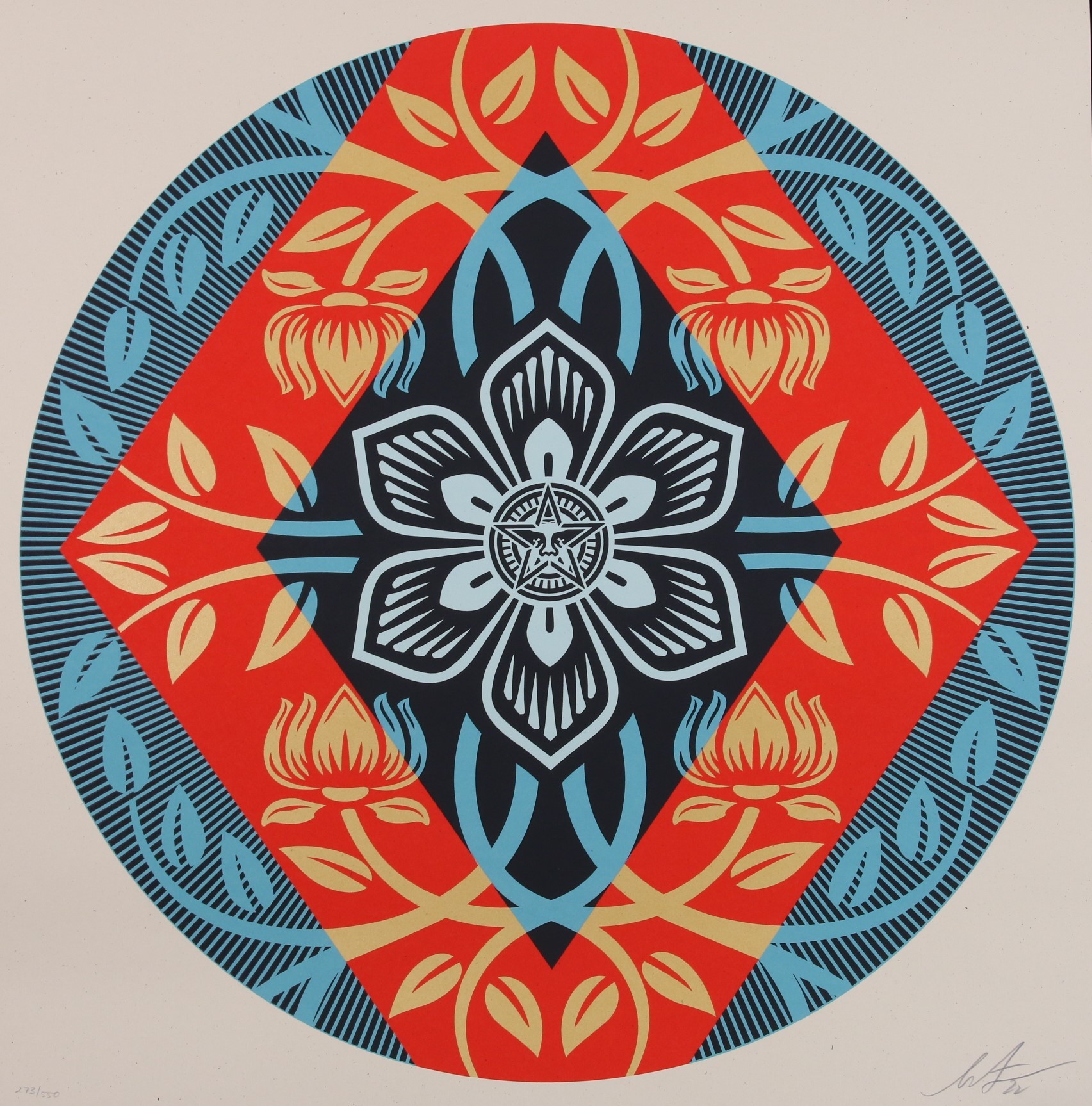 Shepard Fairey (Obey), Diamond Flower Round Shepard Fairey (Obey), Diamond Flower Round