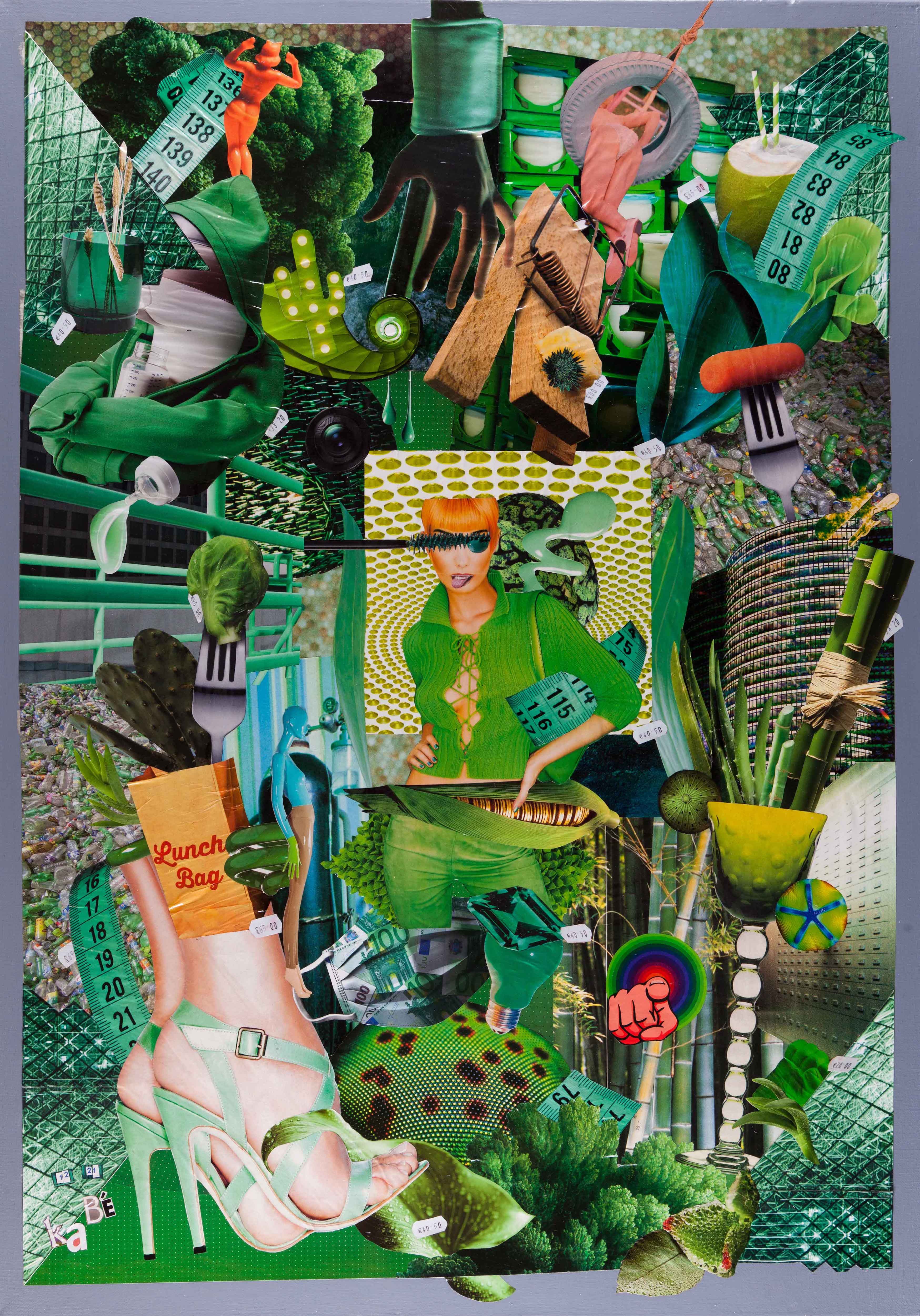 Karine Barbier (dite Ka Bé), Voilà l'été - Faits de société série collage Karine Barbier (dite Ka Bé), Voilà l'été - Faits de société série collage