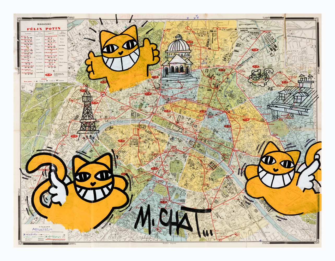 M.Chat, Carte de Paris M.Chat, Carte de Paris