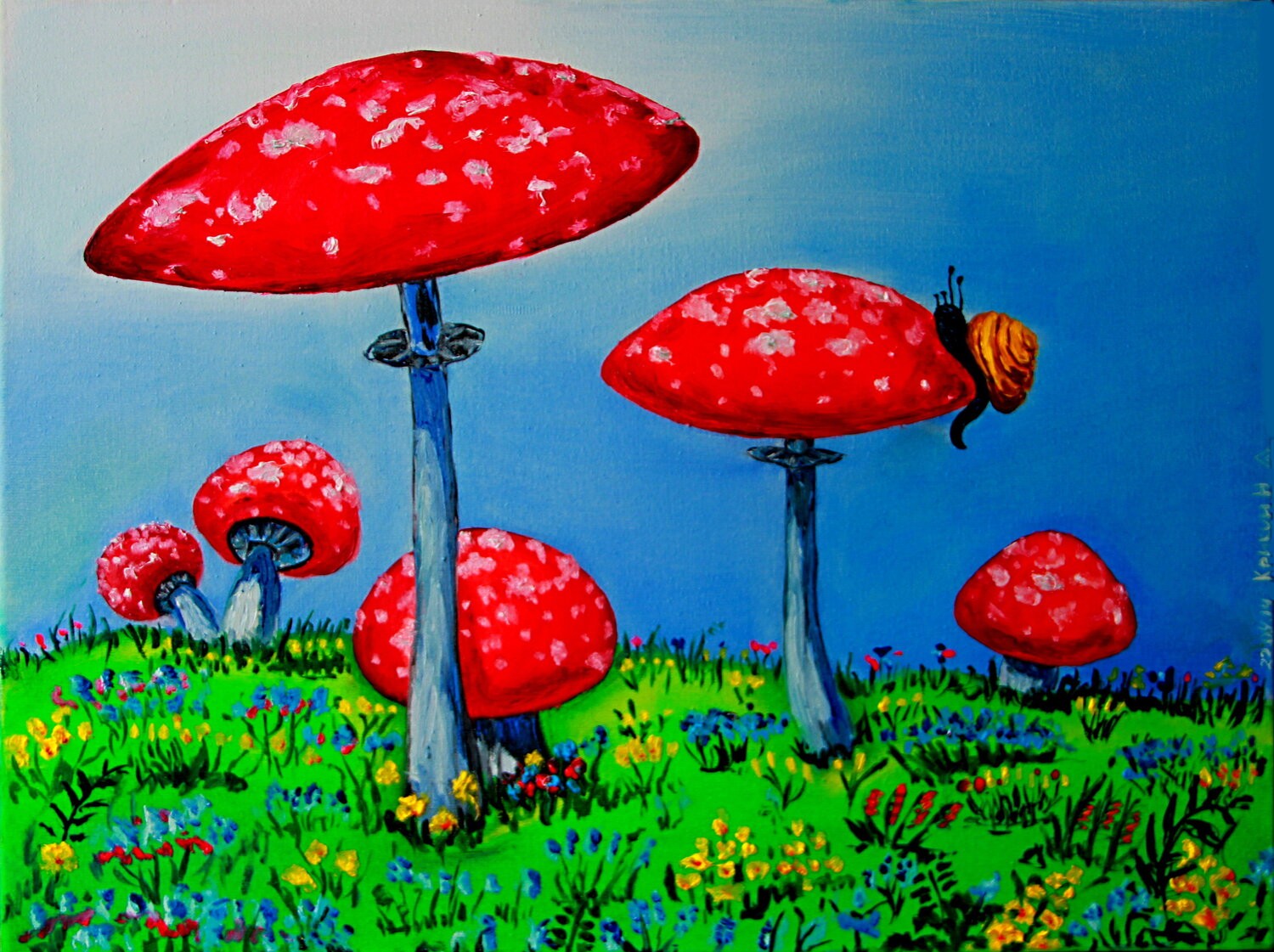Nataliia Krykun, Fly Agaric Fungus and snail Nataliia Krykun, Fly Agaric Fungus and snail