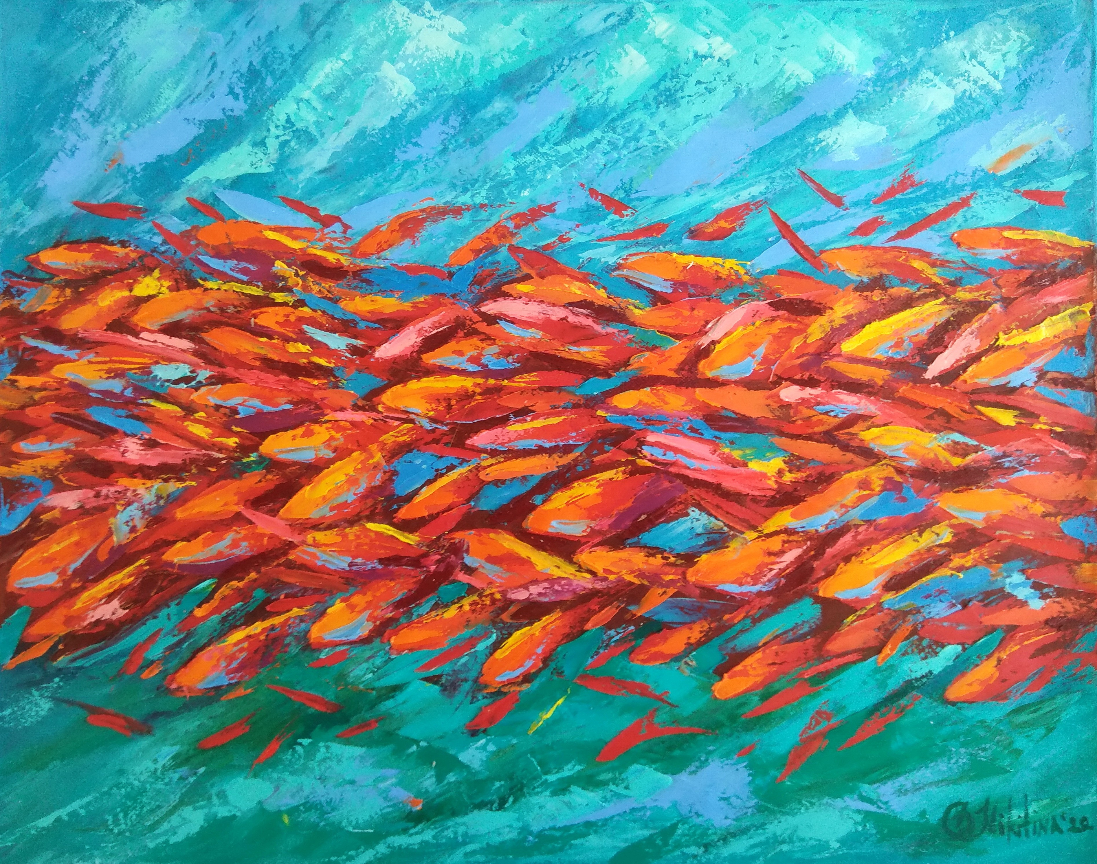 Olga Nikitina, Red fish Stream Olga Nikitina, Red fish Stream