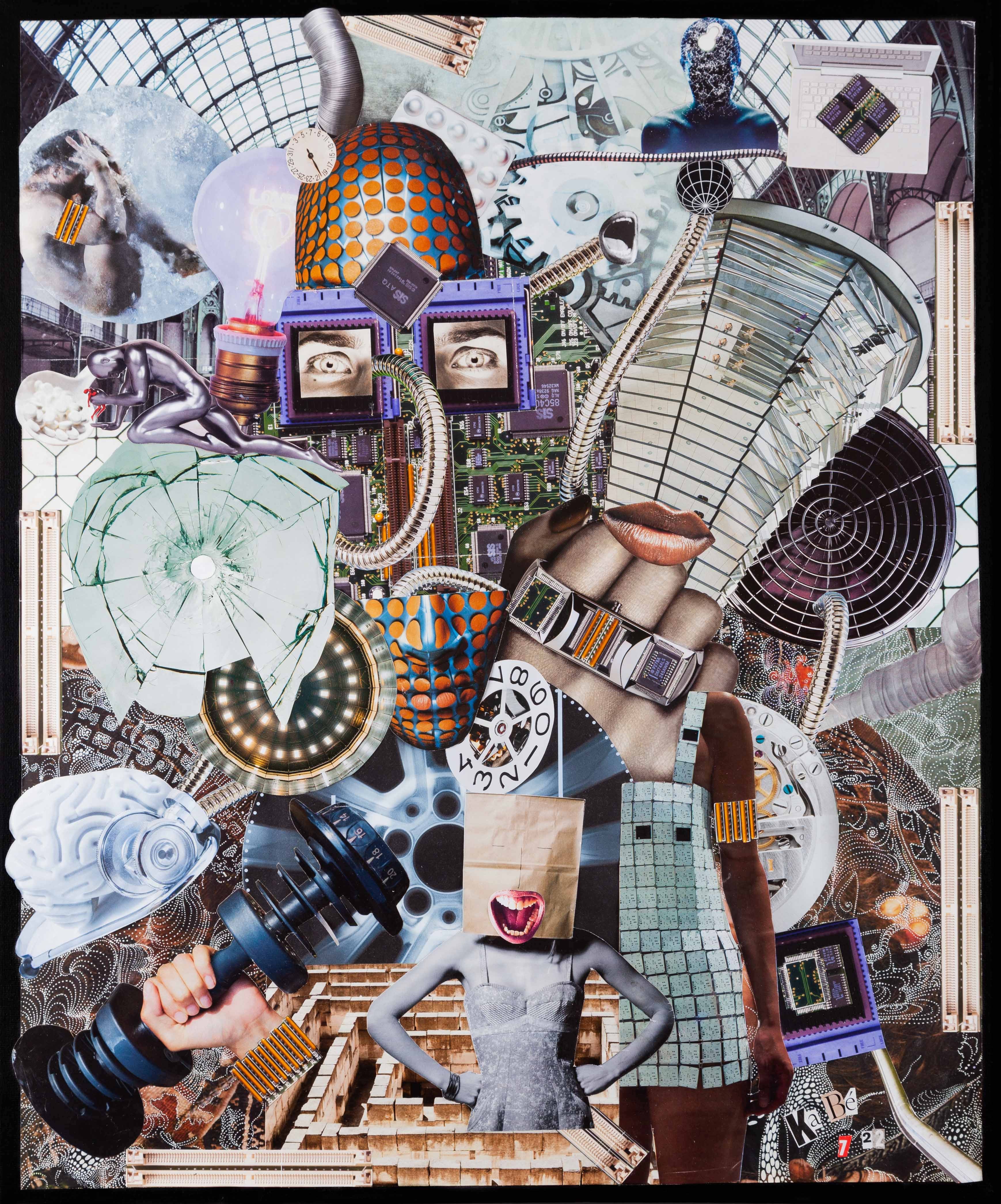 Karine Barbier (dite Ka Bé), Stroke - Les machines de la médecine - série Collages Karine Barbier (dite Ka Bé), Stroke - Les machines de la médecine - série Collages